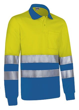 Polo Snake amarillo fluor-azul royal