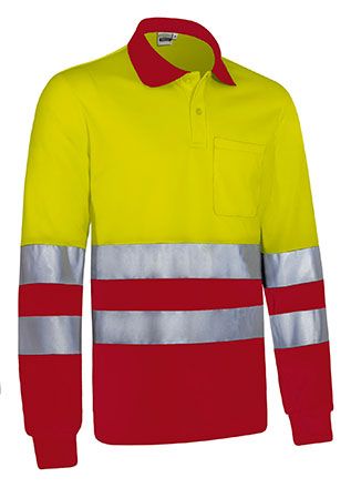 Polo Snake amarillo flúor-rojo loto