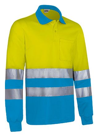 Polo Snake amarillo fluor-azul tropical