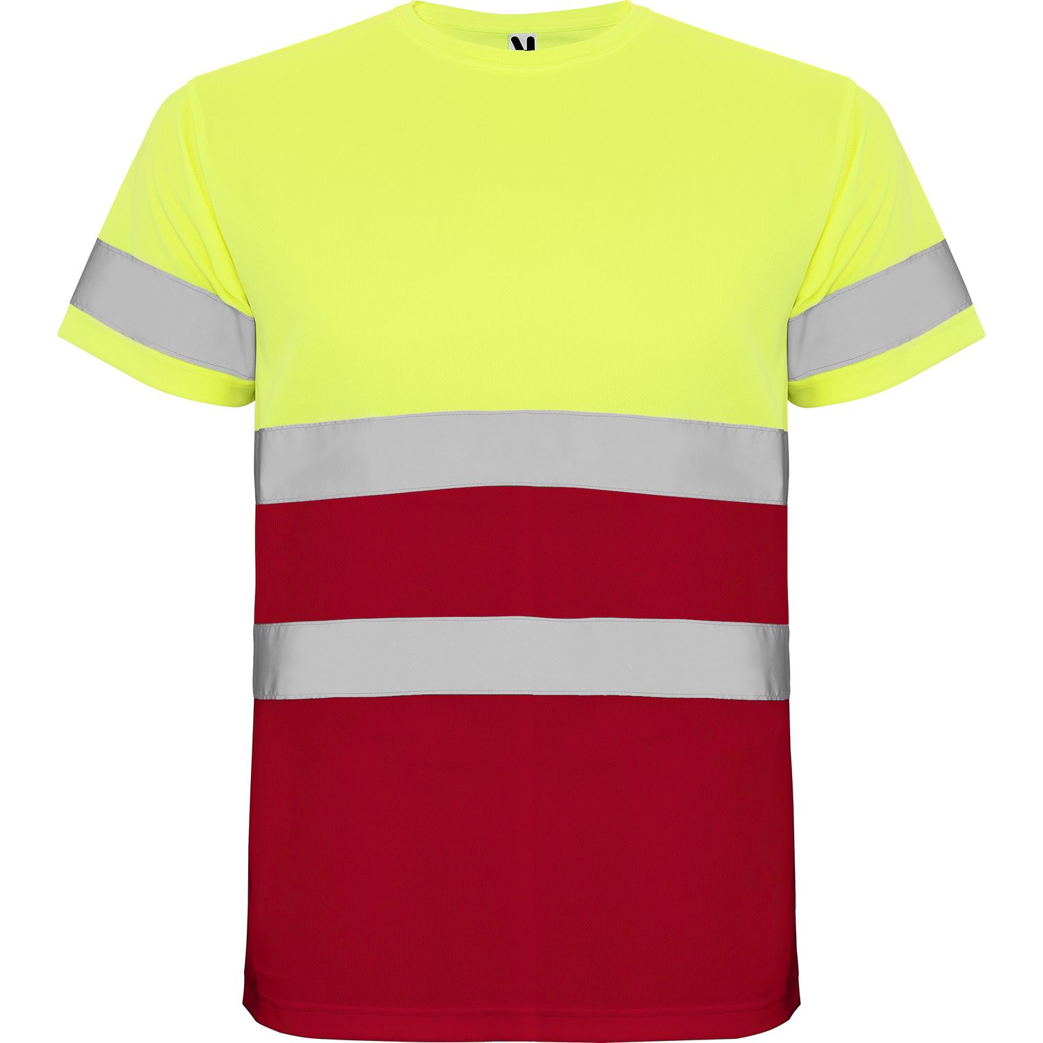 Camiseta Delta rojo laboral/amarillo flúor