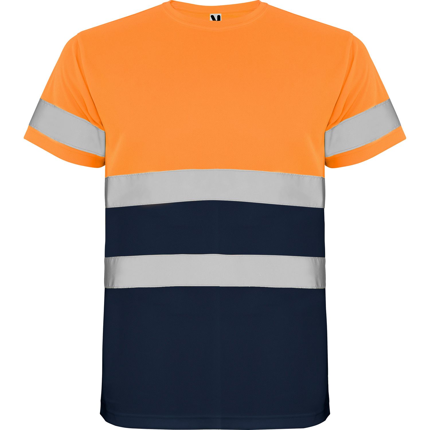 Camiseta Delta marino/naranja fluor