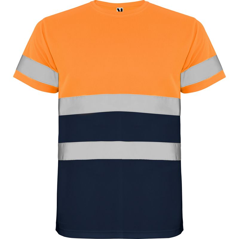 Camiseta Delta marino/naranja fluor