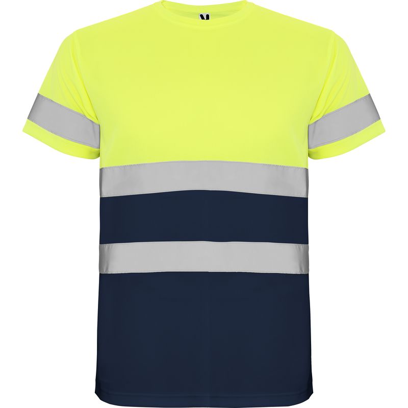 Camiseta Delta marino/amarillo fluor