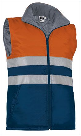 Chaleco Highway naranja flúor-azul marino orión