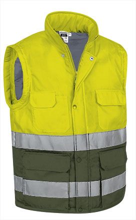 Chaleco Bergen amarillo fluor-verde militar