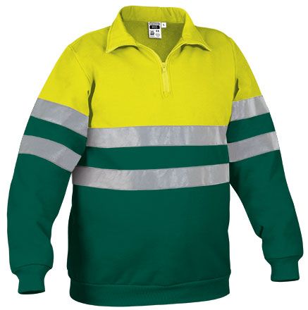 Sudadera Road amarillo flúor-verde botella