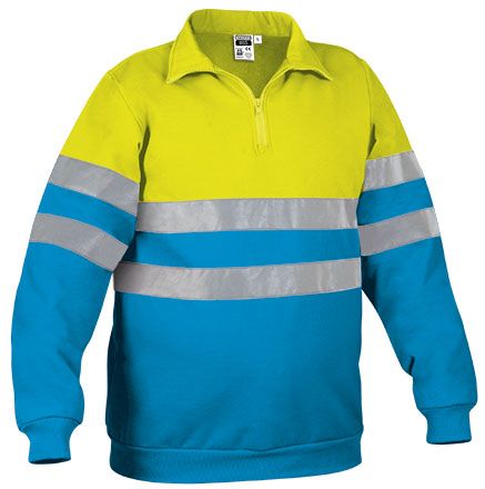 Sudadera Road amarillo fluor-azul tropical
