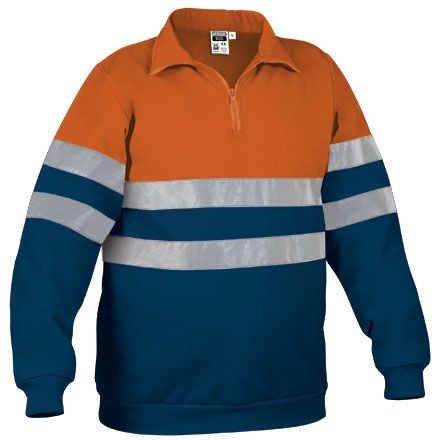 Sudadera Road naranja flúor-azul marino orión