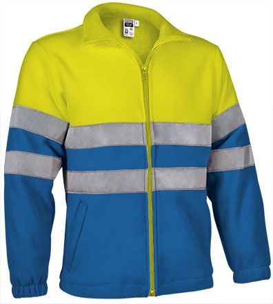 Forro polar Airport amarillo fluor-azul royal