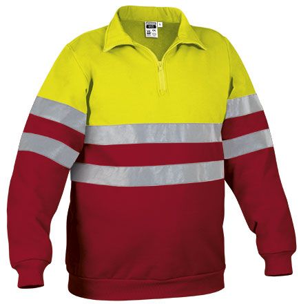 Sudadera Road amarillo flúor-rojo loto