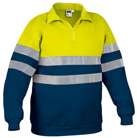 Sudadera Road amarillo flúor-azul marino orión