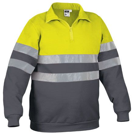 Sudadera Road amarillo flúor-gris carbón