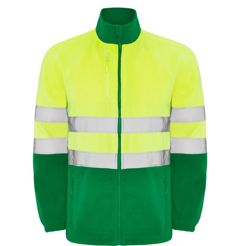 Chaqueta polar Altair verde jardín/amarillo flúor