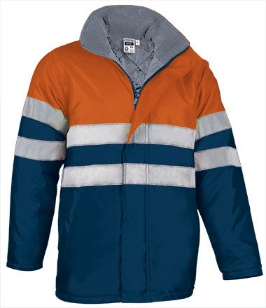 Parka Traffic naranja flúor-azul marino orión