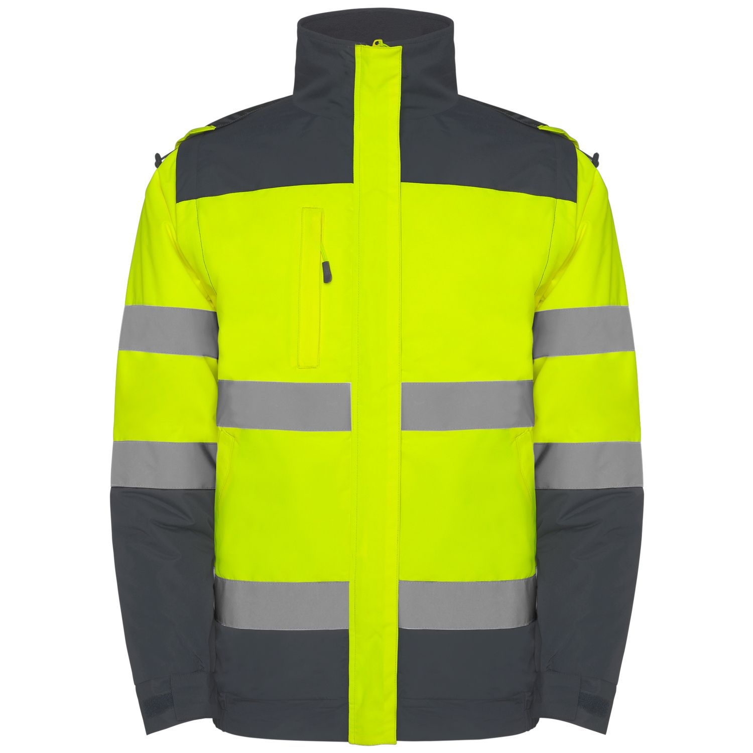 Chaqueta Epsylon plomo/amarillo fluor