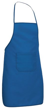 Delantal con peto infantil Recipe azul royal