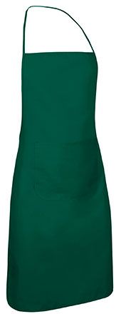 Delantal con peto Chef verde botella