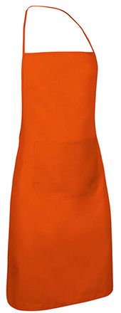 Delantal con peto Chef naranja fiesta