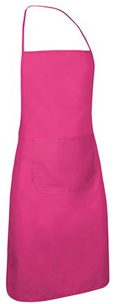 Delantal con peto Chef rosa magenta