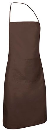 Delantal con peto Chef marrón nogal