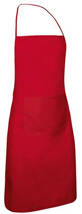 Delantal con peto Chef rojo loto