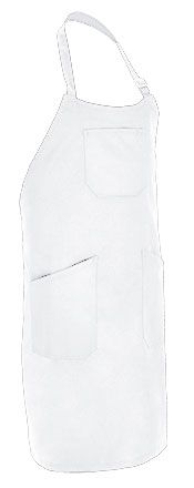 Delantal Parmentier blanco