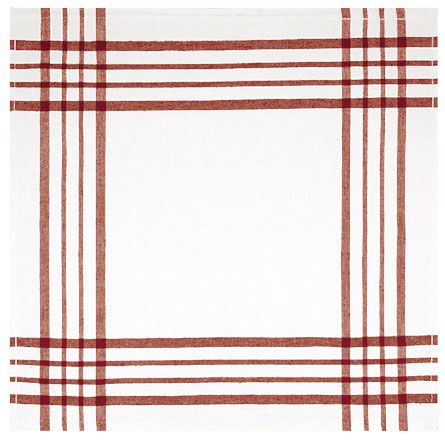 Paño de cocina Tartar blanco-rojo loto