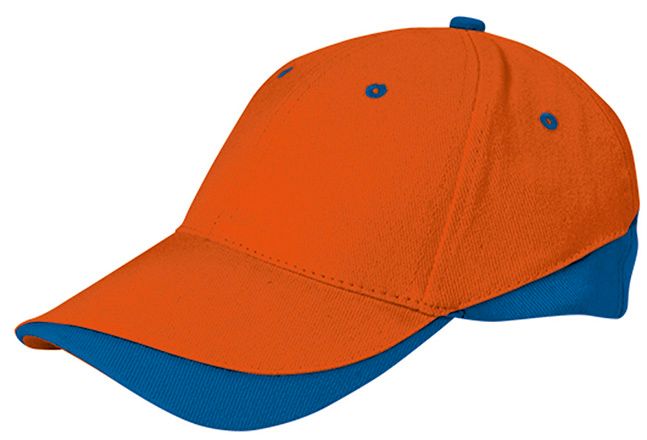 Gorra Tuxton naranja fiesta-azul royal