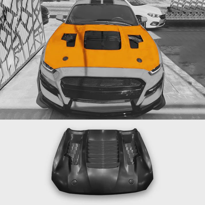 18-23 Ford Mustang Gt500 Kr 3 Scoop Hood Kit