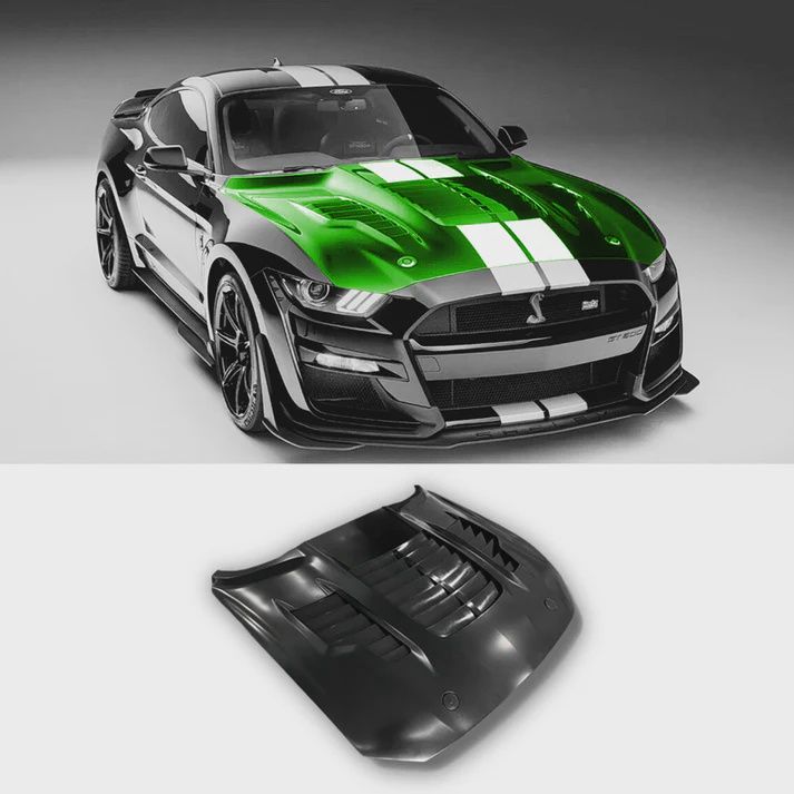 15-17 Ford Mustang Gt500 Kr 3 Scoop Hood Kit