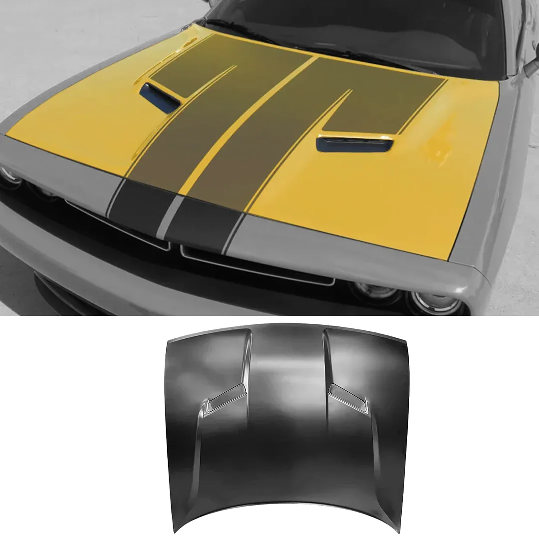 15-23 Dodge Challenger / SRT Style w/Dual Scoop Aluminum Hood