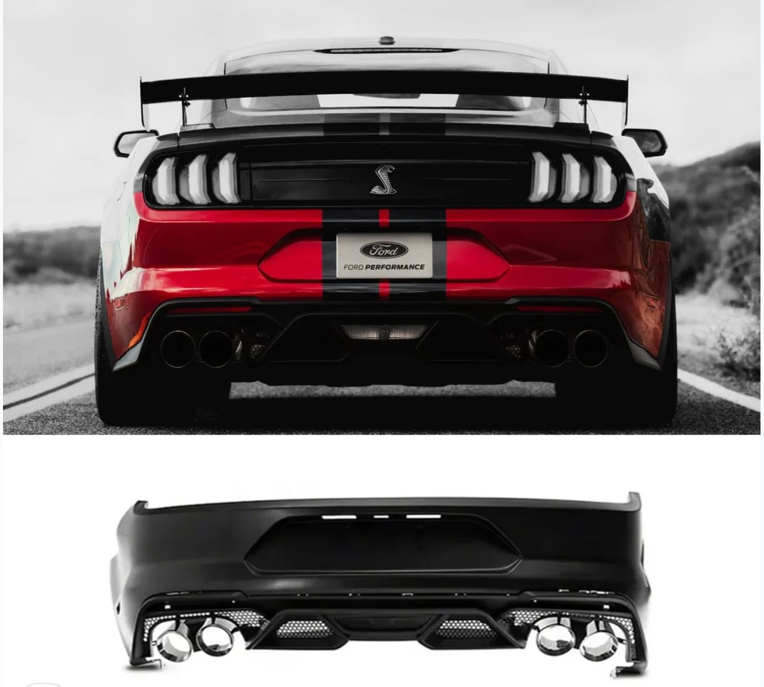 15-23 FORD MUSTANG GT500 REAR BUMPER KIT