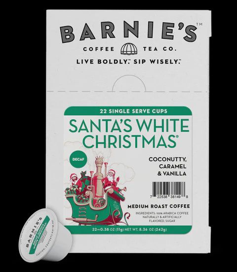 BAR Barnie's Santa's White Christmas Decaf - 24ct