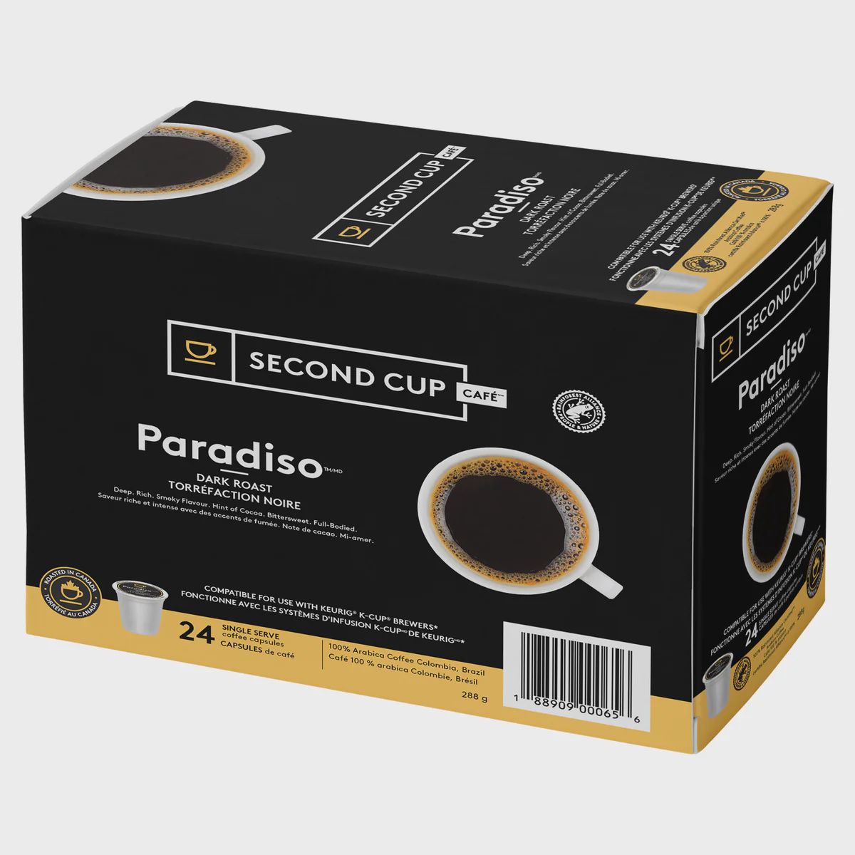 Second Cup Paradiso Dark Roast - 24ct