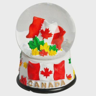 Snow Cap  Snow Globe - Canada Flag