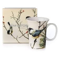 MC Bateman "Lively Pair" Crest Mug - Chickadees