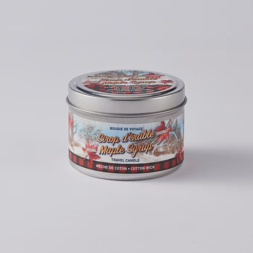 Maple Travel Candle - Wood Wick Silver