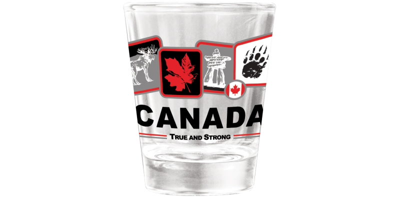 Shot Glass Canada True &amp; Strong