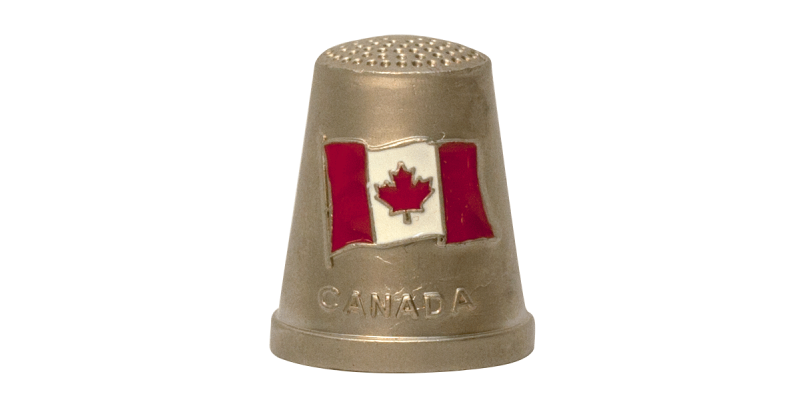 Thimble - Canada Flag &amp; Golden Maple Leaf