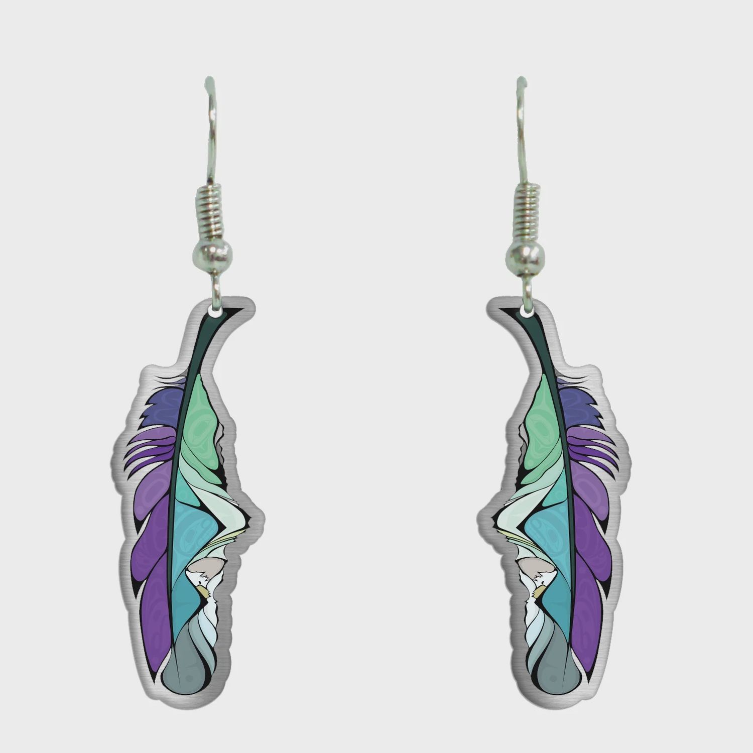 Earrings - Stoney Healing Feathers