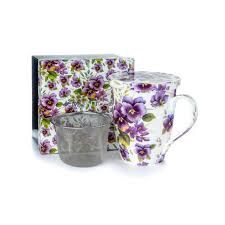 MC Purple Pansies Tea Mug