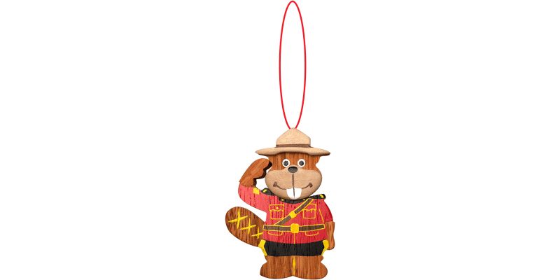 RCMP Beaver Wood Ornament