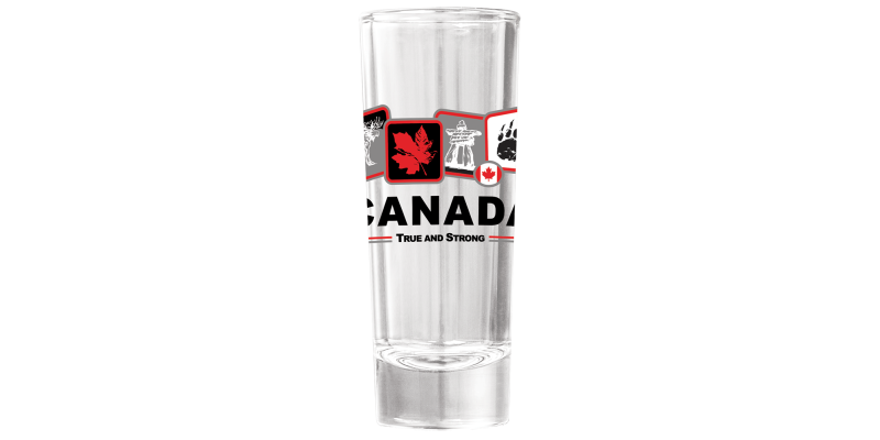 Canada Icons - True and Strong Shooter Glass