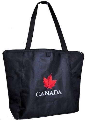 Canada Bag - Maple Leaf Embroidered (Black)