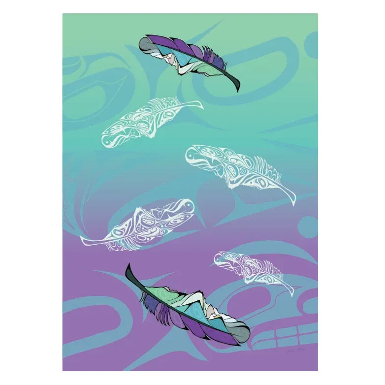 ART Healing Feather Tea Towel - Michelle Stoney