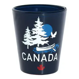 Shot Glass - Canada Canoe Scene
