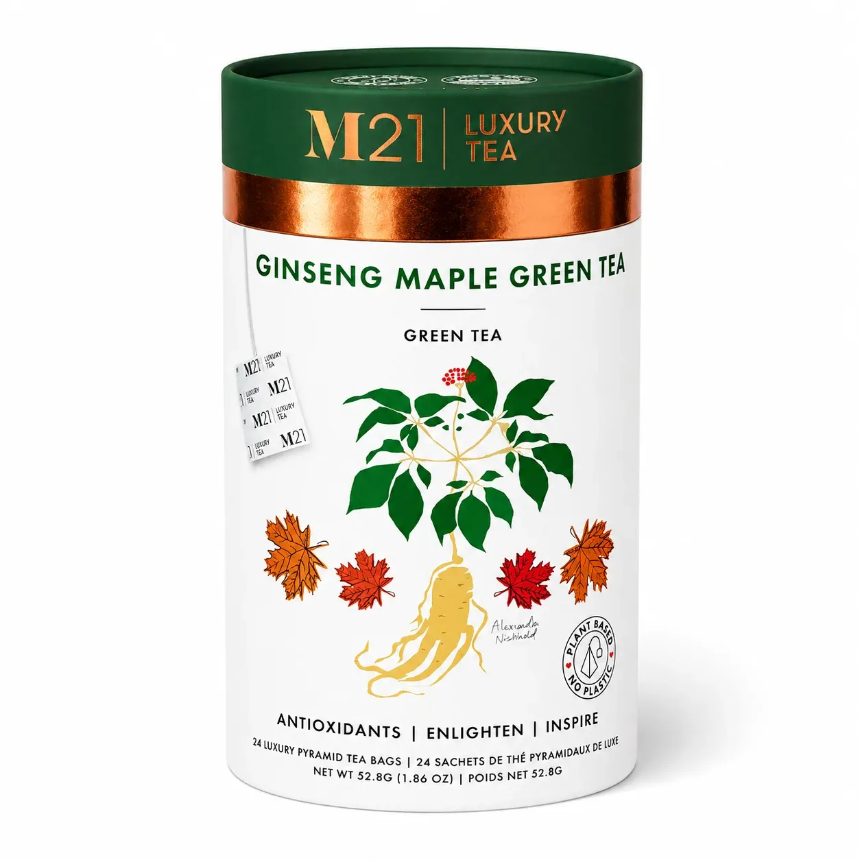 M21 Ginseng Maple Green Tea - 24 bags
