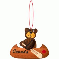 Canada Bear in Canoe Ornament
