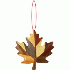 Wooden Maple Leaf Ornament