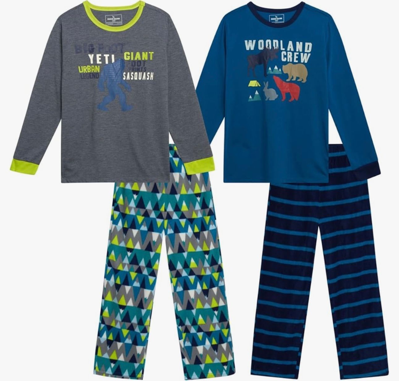 Eddie Bauer Boys 4 Piece Fleece Pajama Set